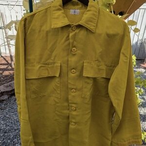 Vintage Circa 1980s USDA Forest Service Firefighter Long Sleeve Shirt Men's L